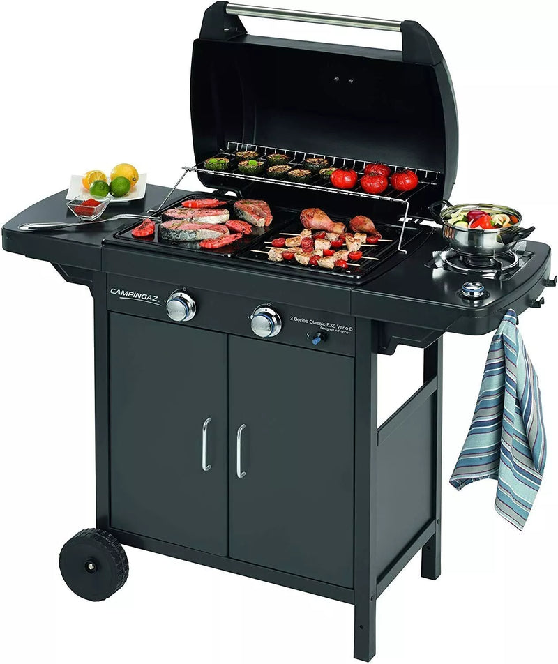Barbecue À Gaz Pierre Lavique CAMPINGAZ Classic Noir II + Réchaud Et Gril BBQ
