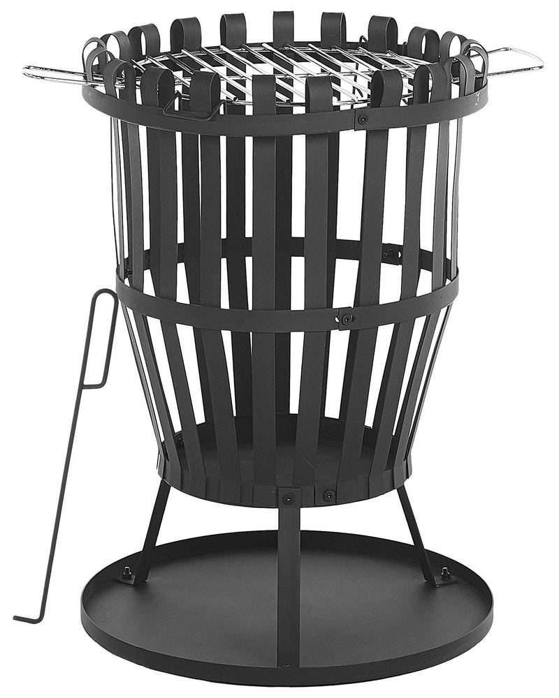 Beliani  Brasero avec Barbecue Pulo en Acier, Noir
