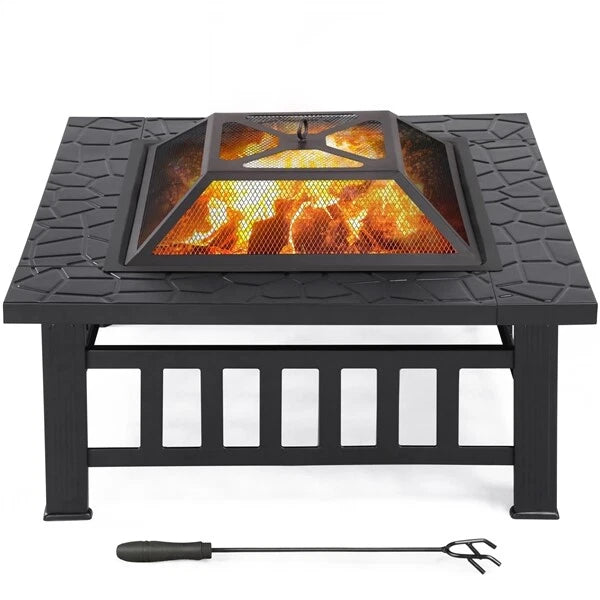 Brasero Exterieur Jardin Terrasses Brasero pour Fête Foyer Poêle Chauffant Noir