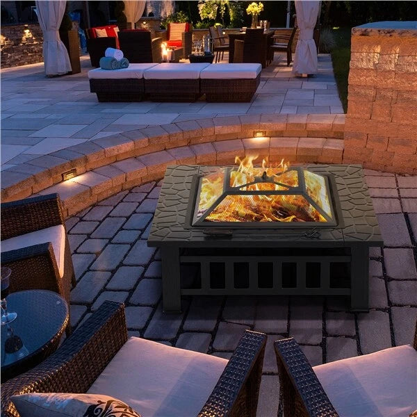 Brasero Exterieur Jardin Terrasses Brasero pour Fête Foyer Poêle Chauffant Noir