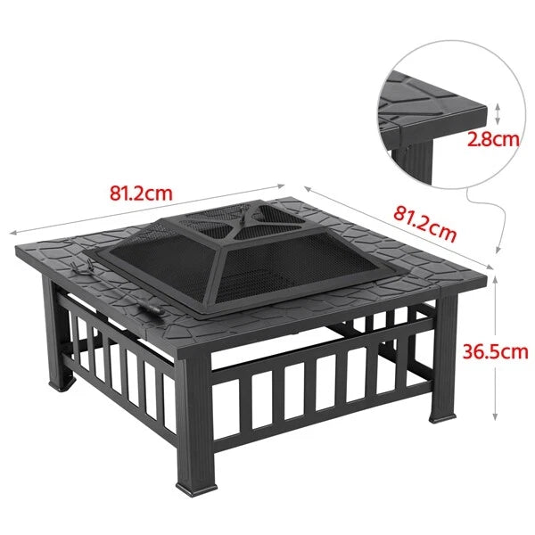 Brasero Exterieur Jardin Terrasses Brasero pour Fête Foyer Poêle Chauffant Noir
