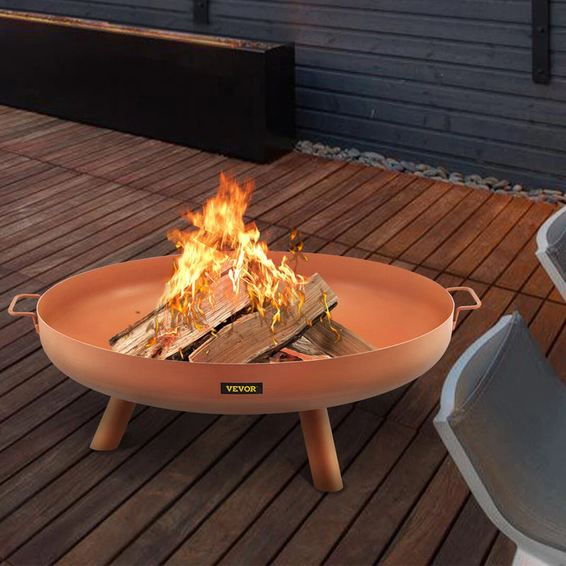 Braséro Extérieur de Jardin Bol Feu Extérieur Acier au Carbone 77cm 2 en 1