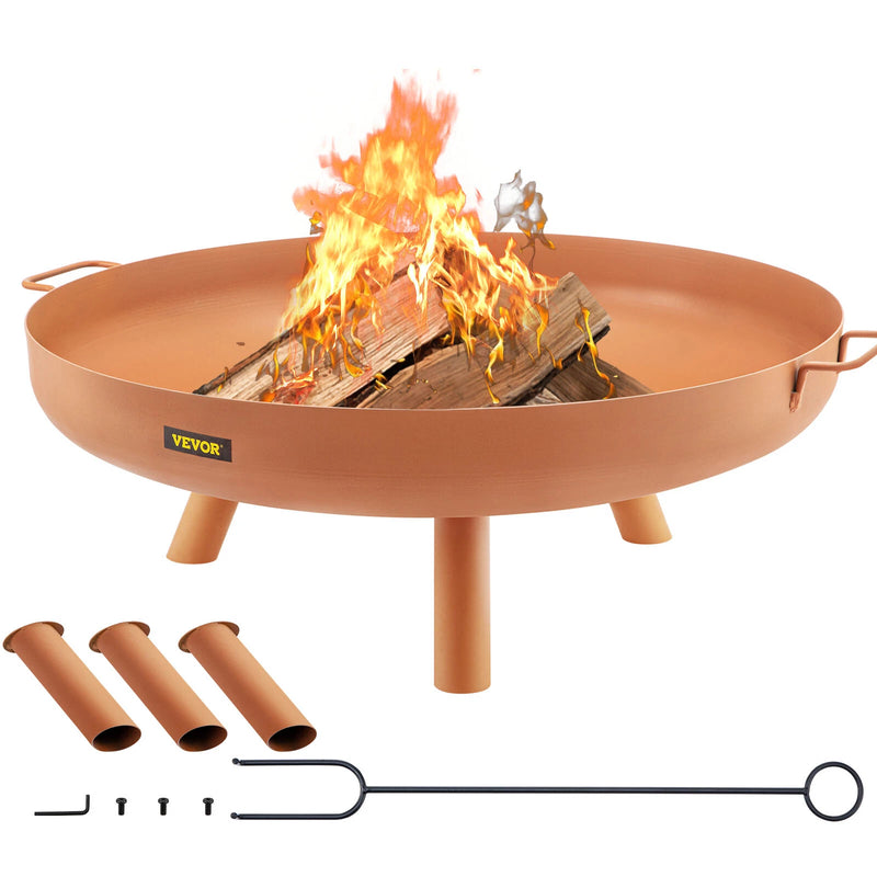 Braséro Extérieur de Jardin Bol Feu Extérieur Acier au Carbone 77cm 2 en 1