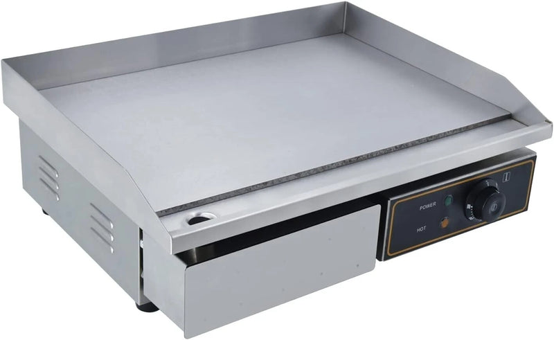 Plancha Eléctrica Profesional Hierro Fundido Antisalpicaduras Uso Comerciales