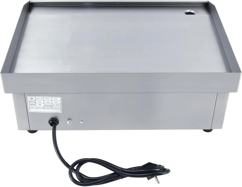 Plancha Eléctrica Profesional Hierro Fundido Antisalpicaduras Uso Comerciales