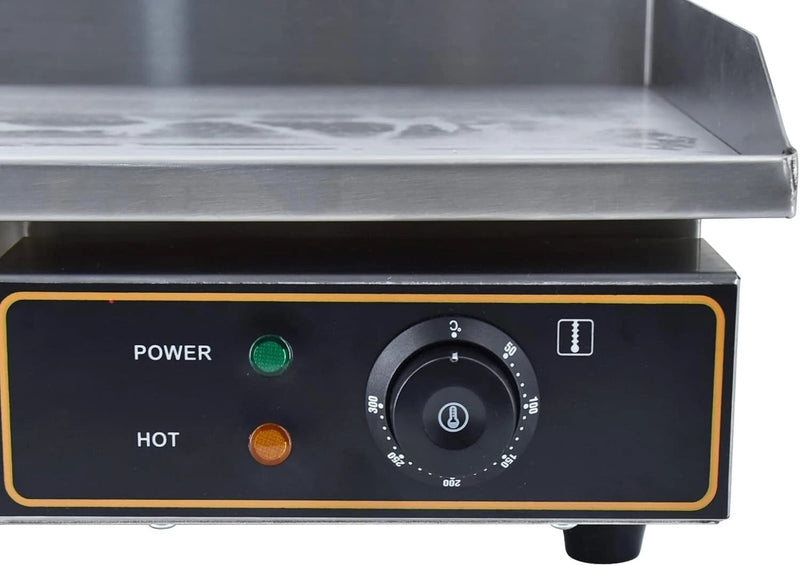 Plancha Eléctrica Profesional Hierro Fundido Antisalpicaduras Uso Comerciales