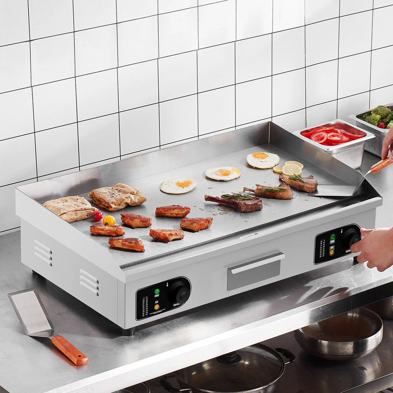 Plancha Électrique Plaque à Snacker Commerciale 4400 W 50-300 °C Réglable