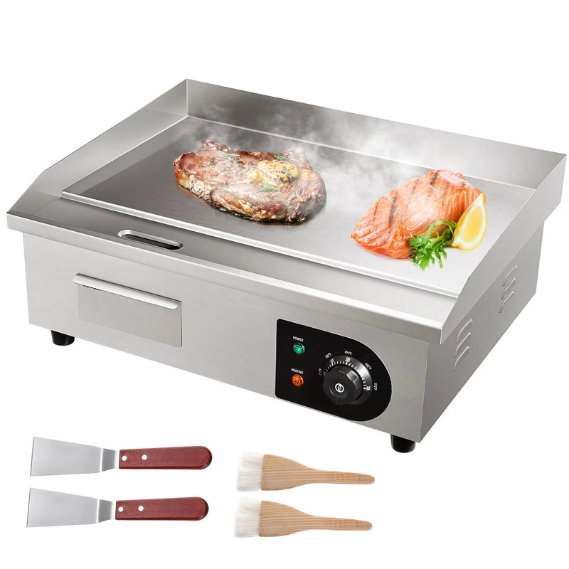 Plancha de Encimera Eléctrica Comercial 3000 W Plancha de Parrilla 54,2 cm