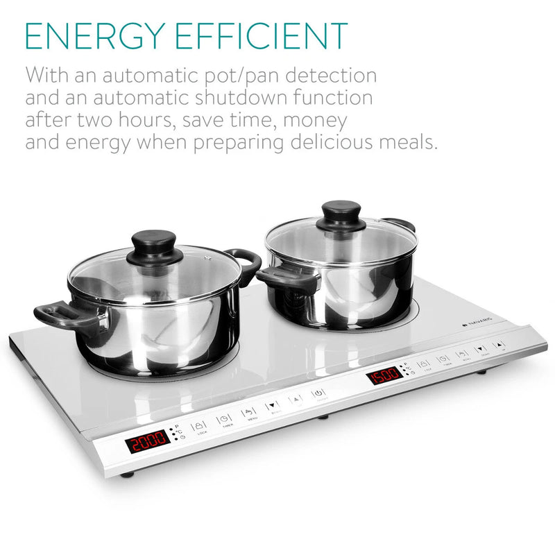 Plaque Induction 2 Foyers Portable - Double Plaque de Cuisson Vitrocéramique